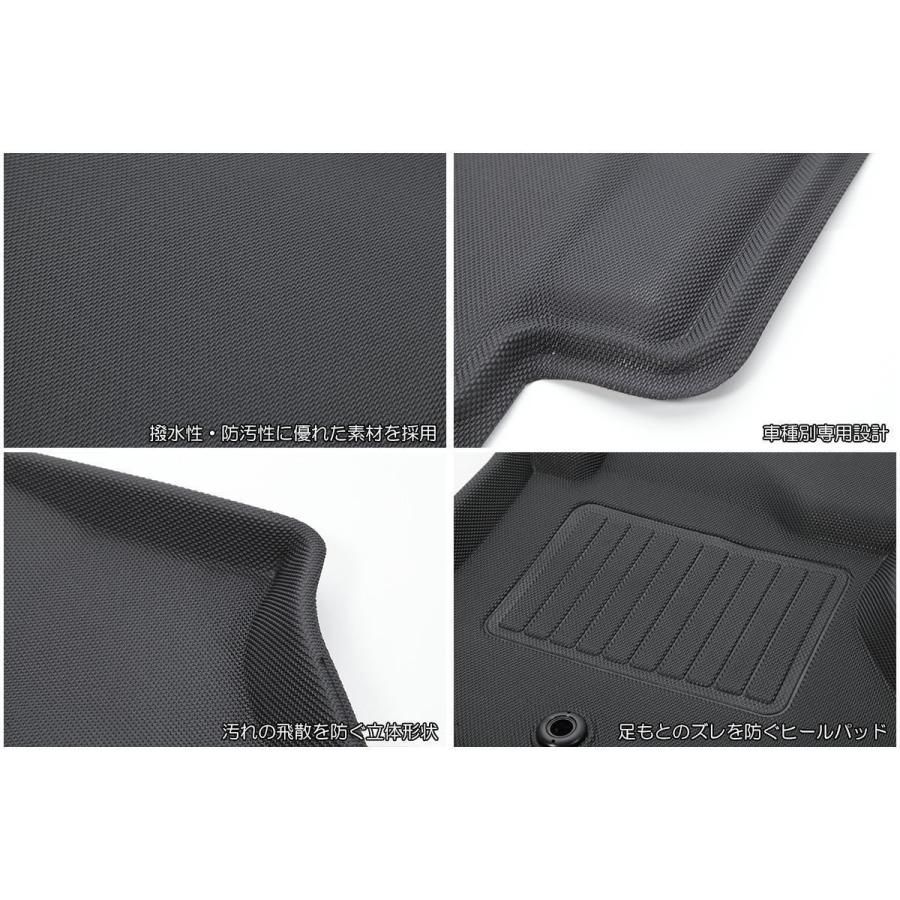 フロアマット ラバーフロント用 3P エブリイワゴン DA17W エブリイバン DA17V 3D 立体形状 フロアマット スクラム NV100クリッパー ミニキャブ