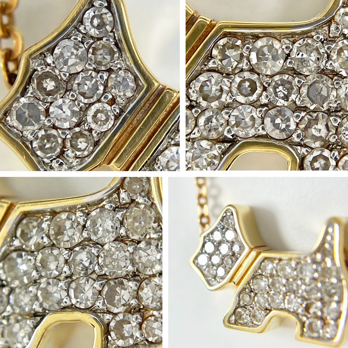 チワワ 】k18 天然 ダイヤモンド 0.02ct 犬 モチーフ ネックレス