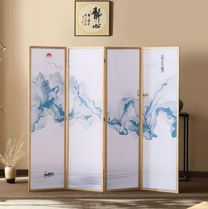 風雅で古風な松木家の玄関移動オフィスホテルリビングオフィス折りたたみ屏風仕切り TALLINNNEXPO_COM
