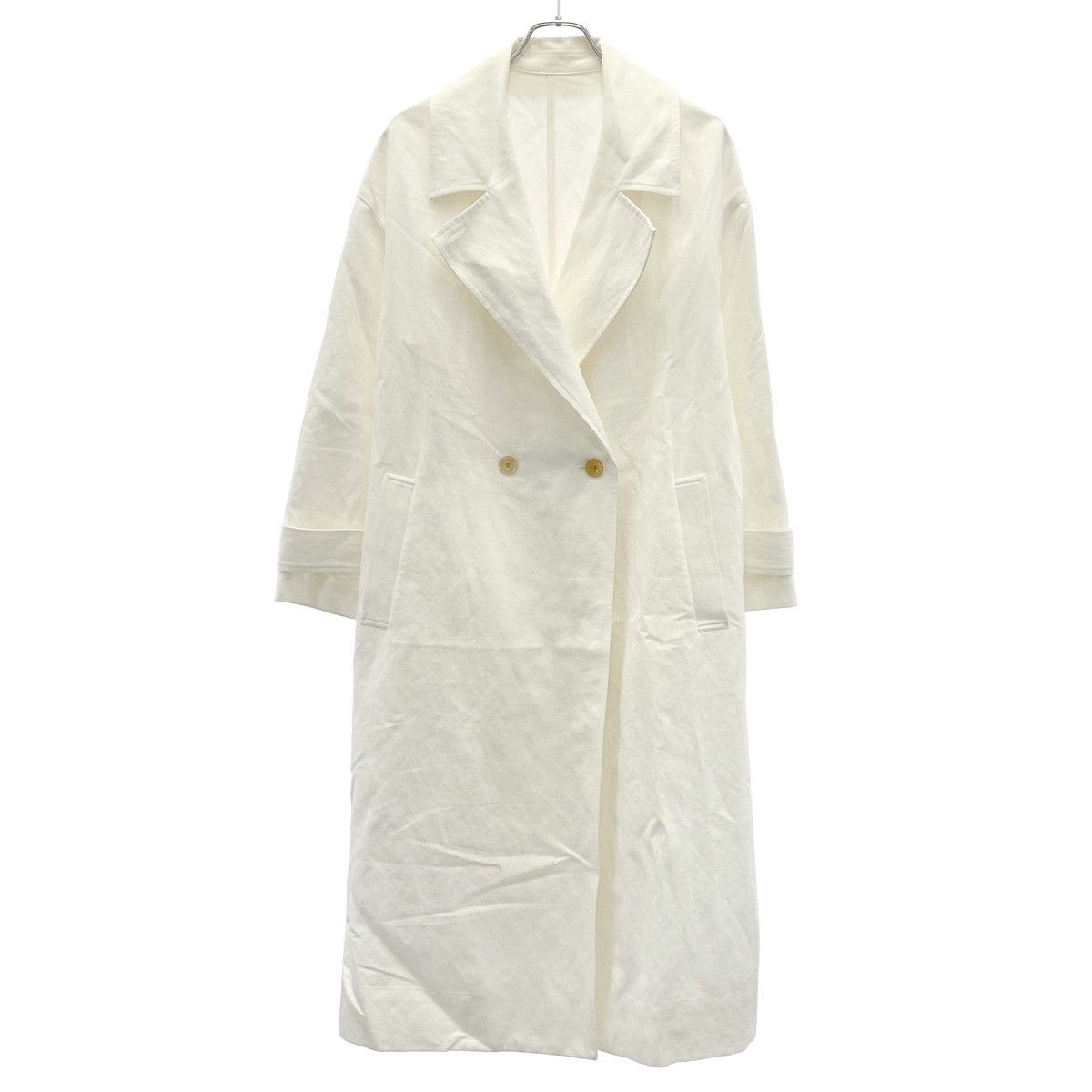 GALLARDAGALANTE ガリャルダガランテ サルティコットンカナパダブルチェストコート GGZ1011208A0002 ホワイト F