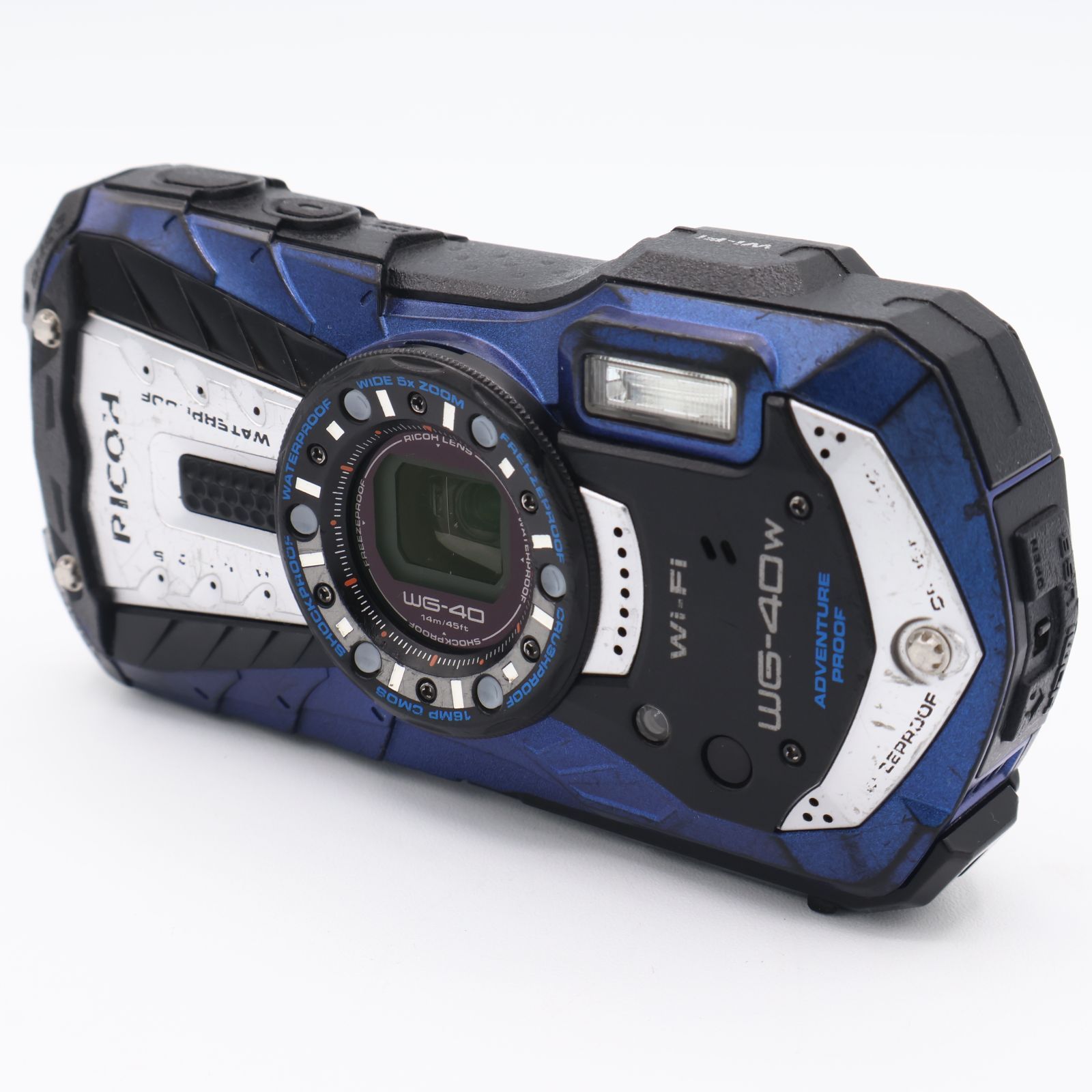 RICOH リコー 防水デジタルカメラ RICOH WG-40W ブルー 防水14m耐
