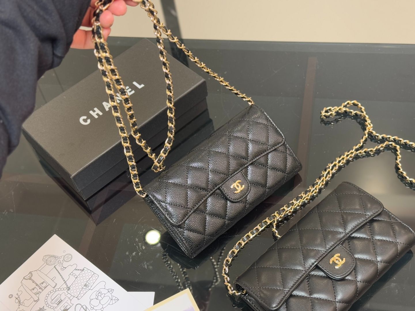【CHANEL】チェーンウォレット シャネル CHANEL チェーンウォレット マドモアゼルライン V