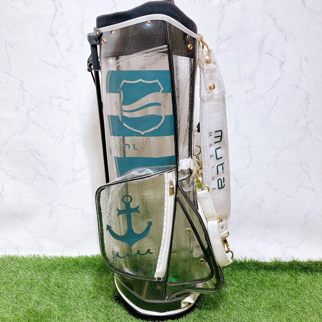 17ムータマリン　ゴルフ　クリア　キャディバッグ　クロコ　スタンド式　3点式 17ムータマリン ゴルフ クリア キャディバッグ クロコ スタンド