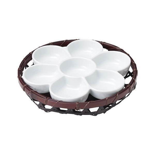 ヤマコー 用美 業務用 オードブル染篭B 花型パレット皿セット yamaco24676