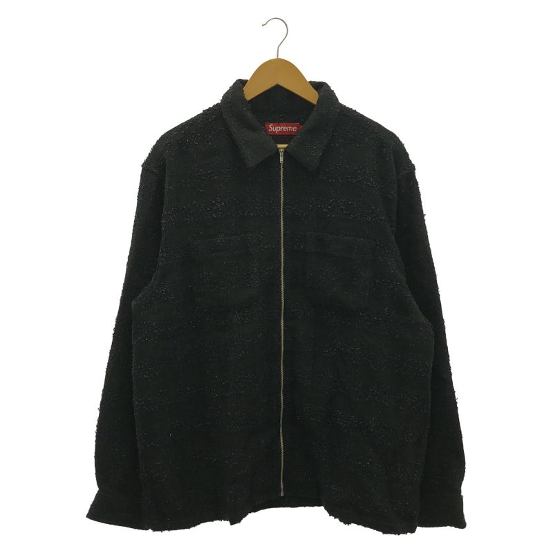中古】Supreme Boucle Zip Up Shirt XL ブラック シュプリーム[66