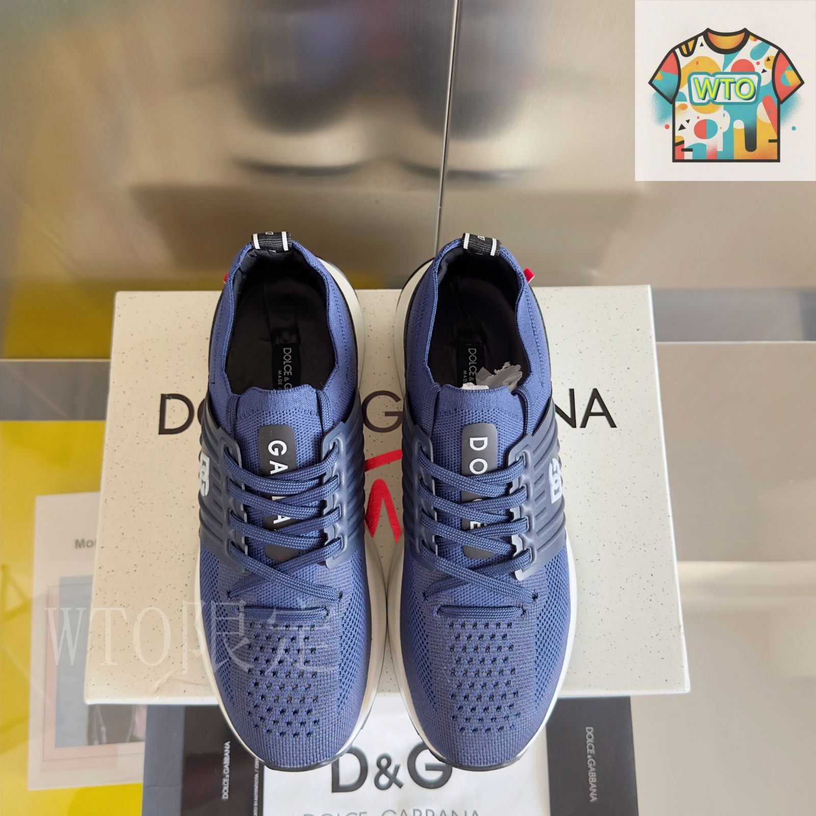 Dolce & Gabbana シューズ Dolce & Gabbana D&G Men's DU0973 E7168 Low Top Lace Up