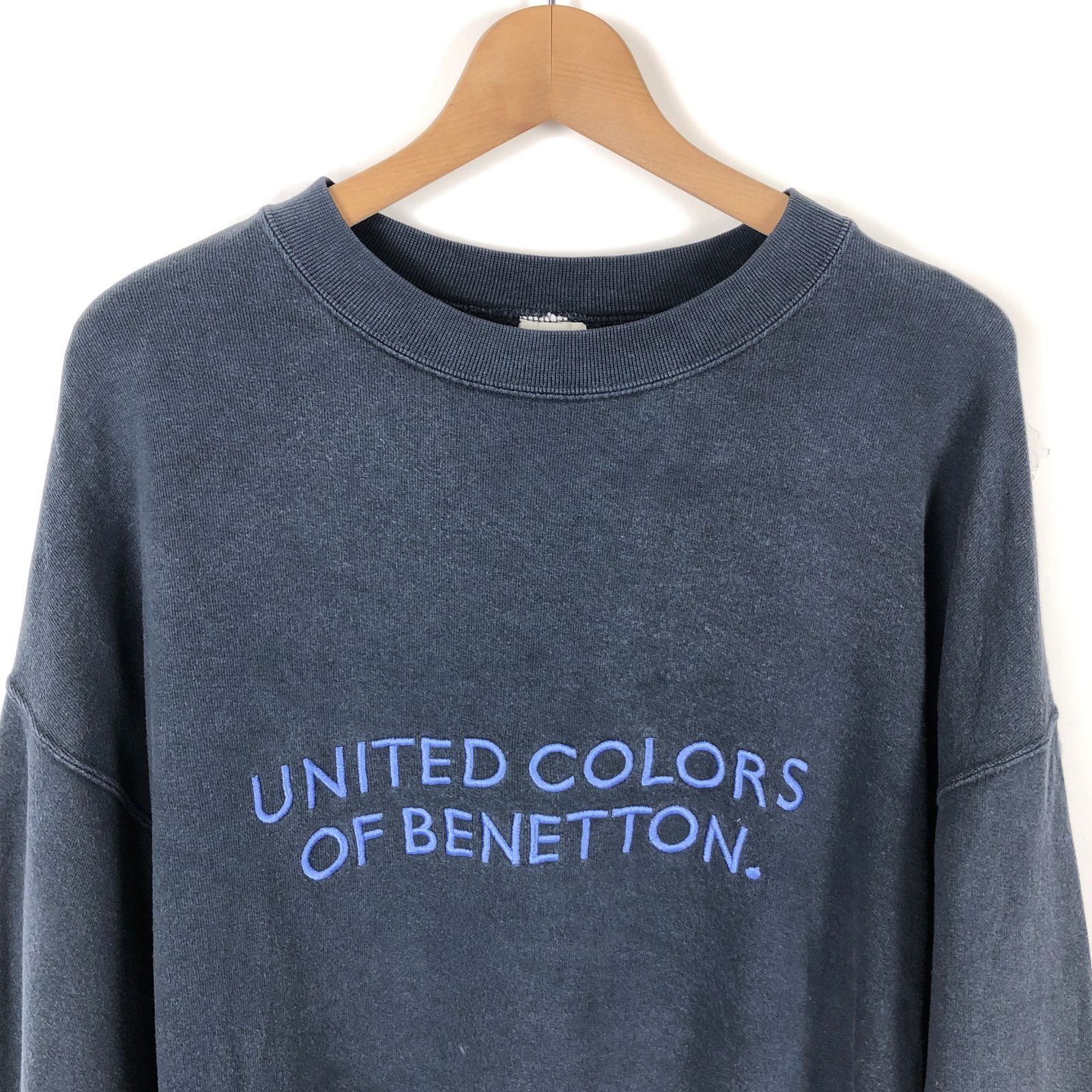 90s benetton スウェット 刺繍 イタリア製 黒 XXL 古着 - メルカリ