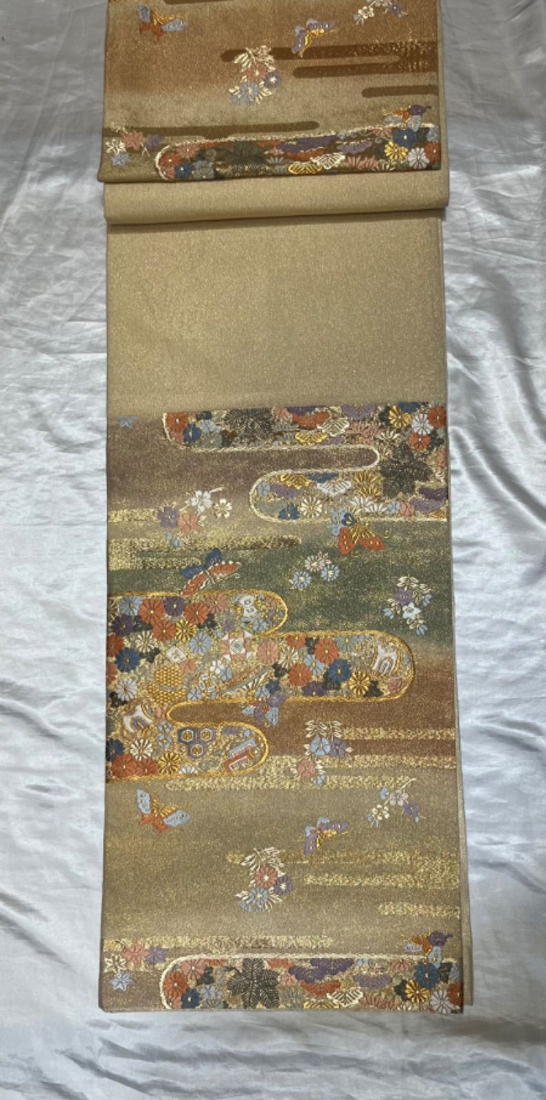 豪華絢爛綺麗美品唐織北山綴正絹六通袋帯（豪華絢爛綺麗美品唐織
