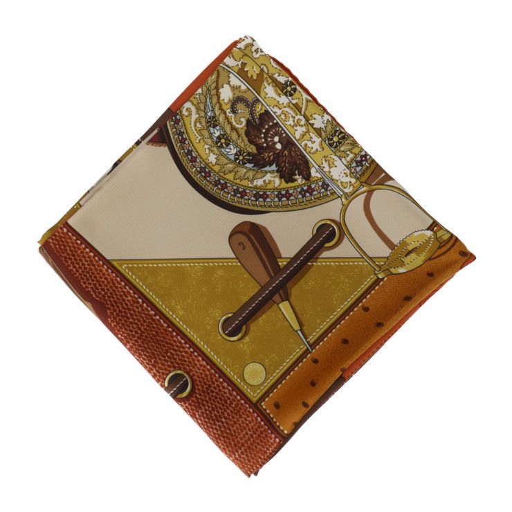 HERMES エルメス TOUT CUIR すべて皮 スカーフ - シルク