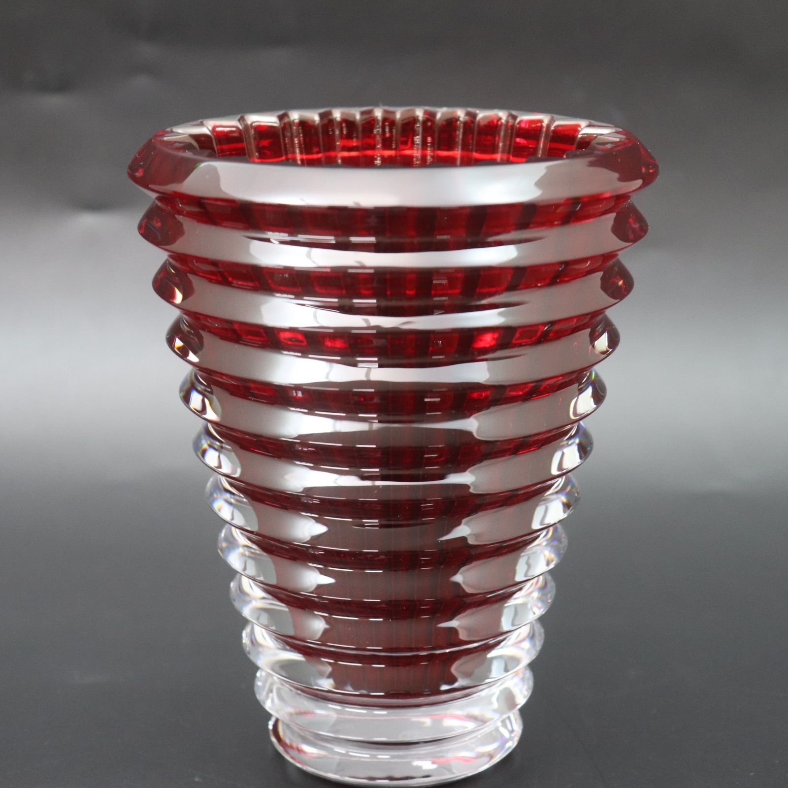 Baccaratバカラクリスタルアイベースクリア花瓶14.5cm