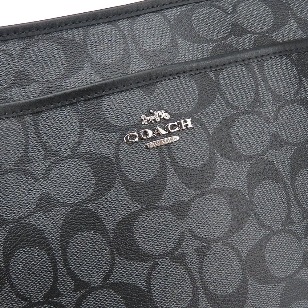 美品✨ コーチ ショルダーバッグ グレー ブラック シグネチャー F29210 COACH コーチ バッグ ショルダーバッグ F29210 29210