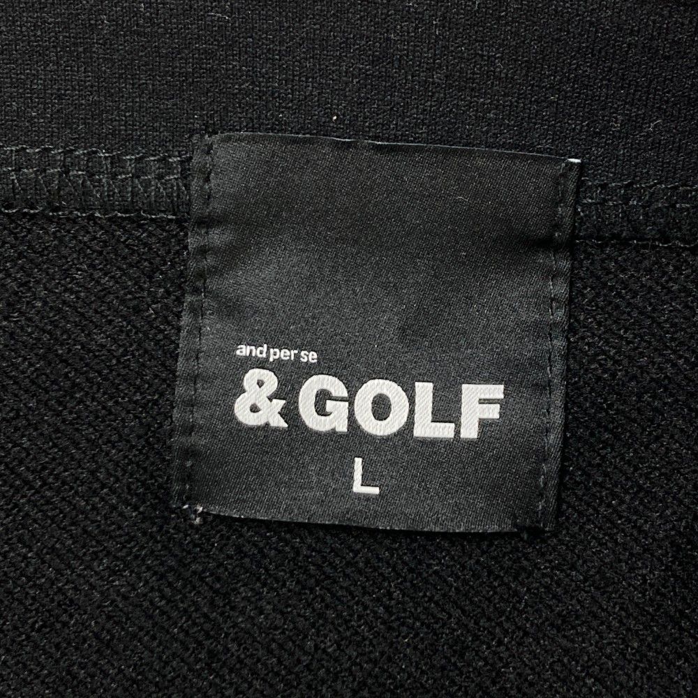 サイズ：L AND PER SE アンパスィ &amp;GOLF 2023年モデル 長袖 スウェットトレーナー  ブラック系 [240101471143] ゴルフウェア メンズ ストスト サイズ：L AND PER SE アンパスィ &GOLF 2023年モデル 長袖