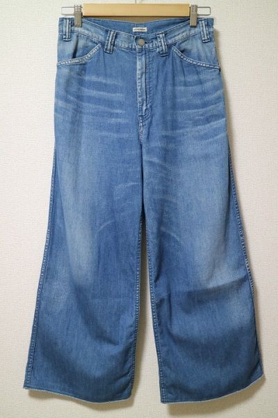 67 NOWOS ロクシチ ノーウォス デニムワイドパンツ インディゴ ブルー
