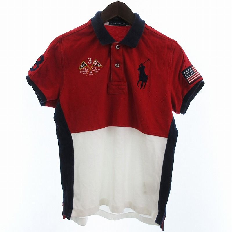 Ralph Lauren／ラルフローレン／米国式レジメンタル／ネイビー×レッド USA製】Ralph Lauren／米国式レジメンタル／ネイビー×レッド
