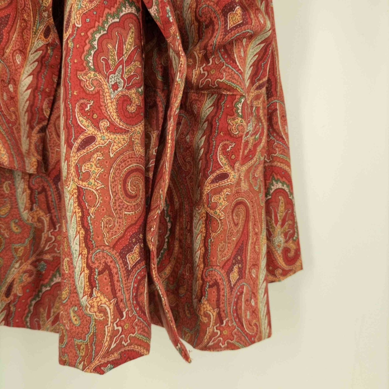 エトロ ETRO ペイズリー柄 ショールカラー ガウンコート