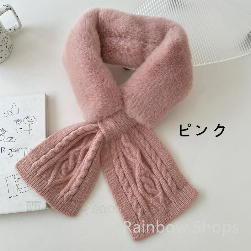 美品✩スモーキーピンク✩ファーショール✩ファーマフラー✩留め具有り 楽天市場】マフラー ストール ファー レディース ピンク