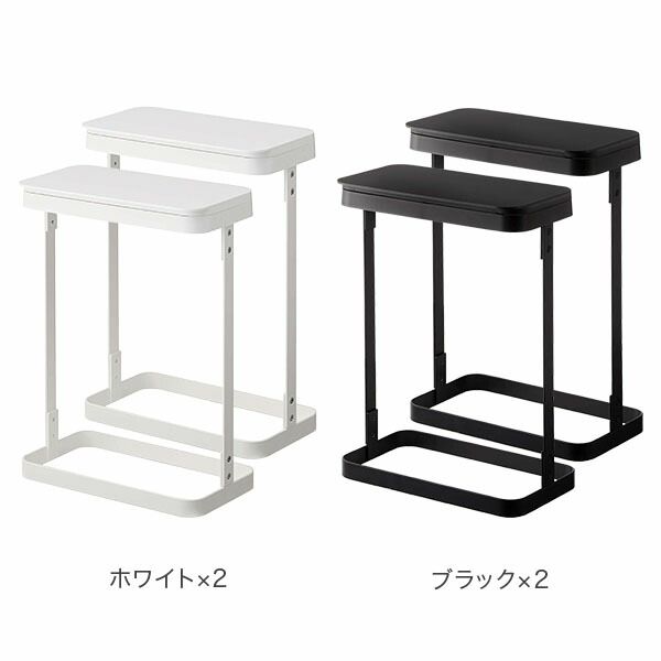 【新品】 山崎実業 LUCE ルーチェ ゴミ袋ホルダー スリム 選べる2個セット タワーシリーズ ゴミ箱 ふた付き 蓋付き ダストボックス ゴミ袋スタンド おしゃれ カウンター下 省スペース 分別 横開き 10-20L対応 ホワイ [YMZ-D07]