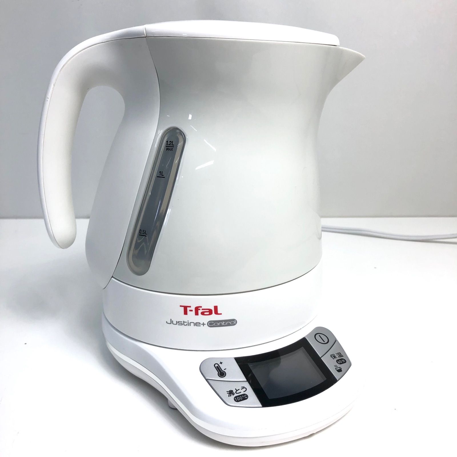 T-FAL ティファール KO7551JP ホワイト ジャスティン プラス コントロール 1.2L 温度調節可能ケトル ☆ - メルカリ