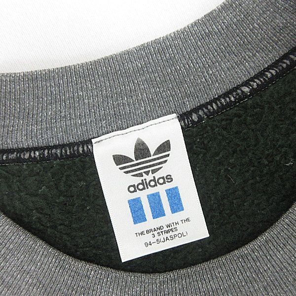 【ADIDAS】アディダス 90s デサント製 スウェット フェード チャコール H□90s□アディダス/adidas スウェットシャツ トレーナー