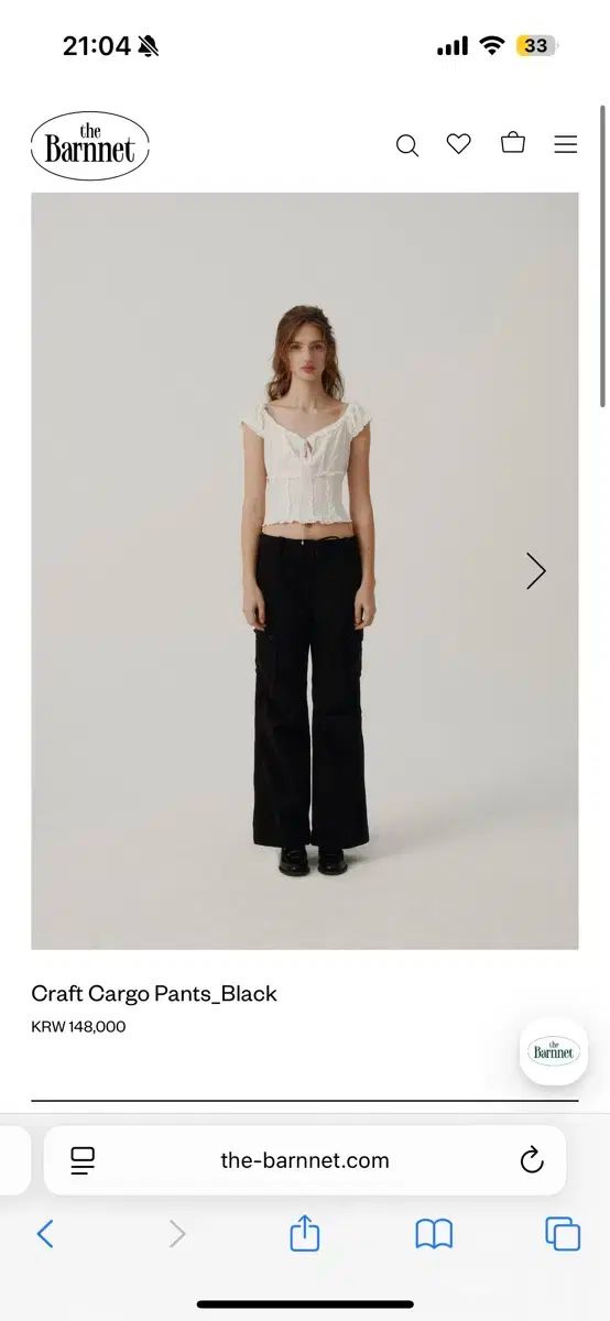 The Barnnet ザ バーネット カーゴ Craft Cargo Pants_Black