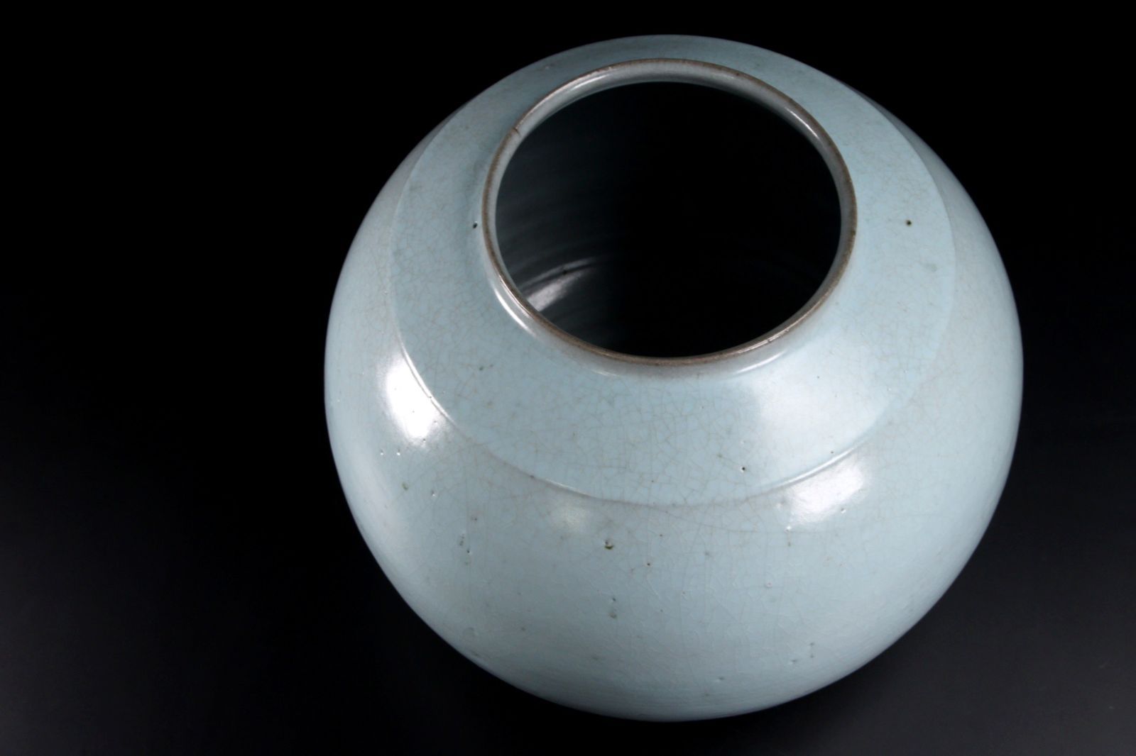 人間国宝 中島宏作 粉青壷 35cm 自然釉 唐物 骨董 古美術 楾 B44