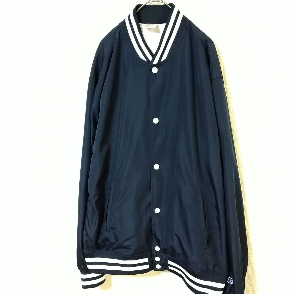 YALE スタジャン ネイビー chalk line 90s USA製 YALE