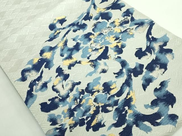 平和屋着物 上 太鼓柄袋帯 天然灰汁発酵建藍染 藍琳派 金銀糸 DZAA9497kh5