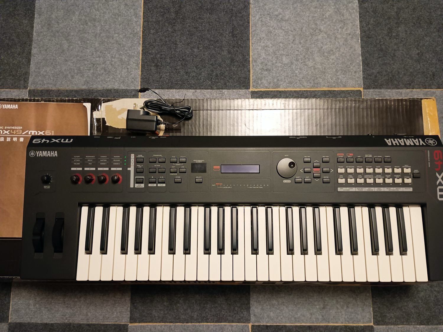 完動品】YAMAHA MX49 シンセサイザー｜取扱説明書・ACアダプター