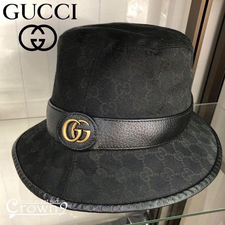 正規品GUCCI GG バケットハットバケハBLACK