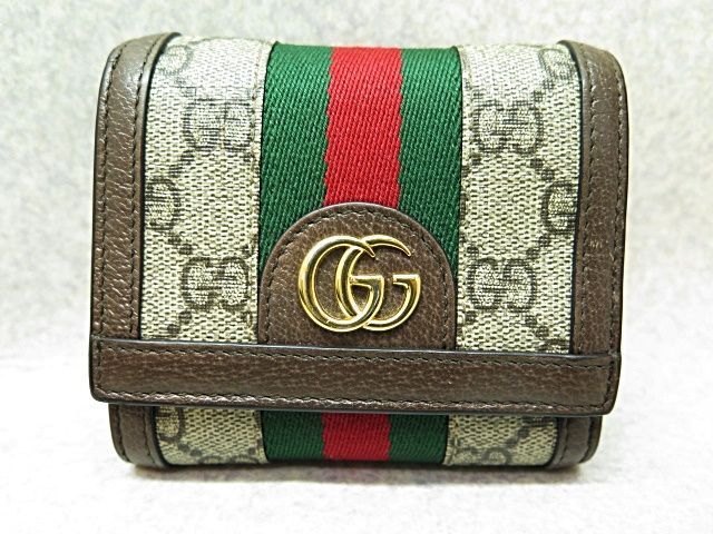 GUCCI グッチ オフィディア GGスプリーム シェリーライン コンパクト