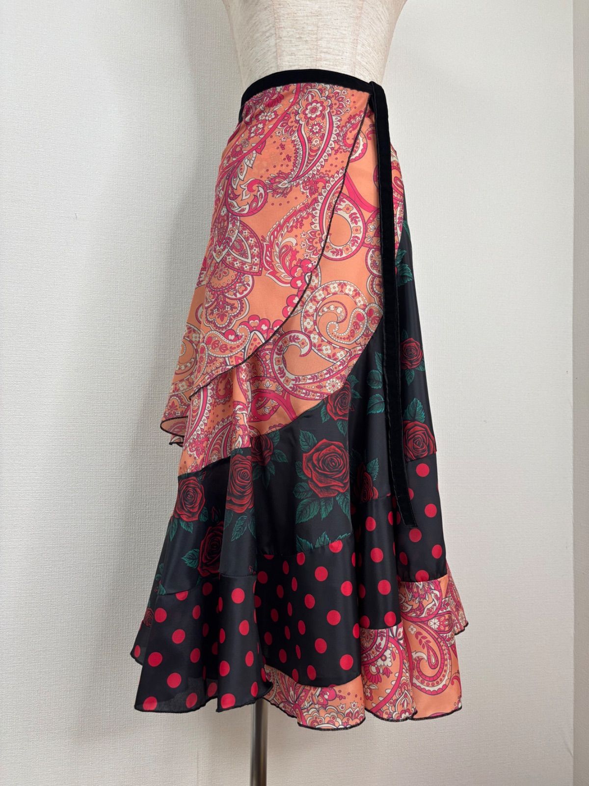 フラメンコ ファルダ 新品 パープル系 フラメンコ衣装 Leirena ◇新作