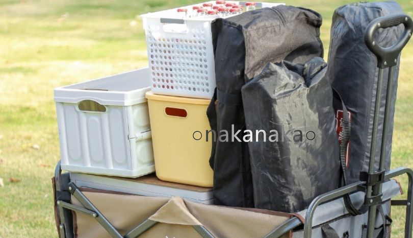 キャリーワゴン キャリーカート カバーテーブル付き ワイドタイヤ ブレーキ付き