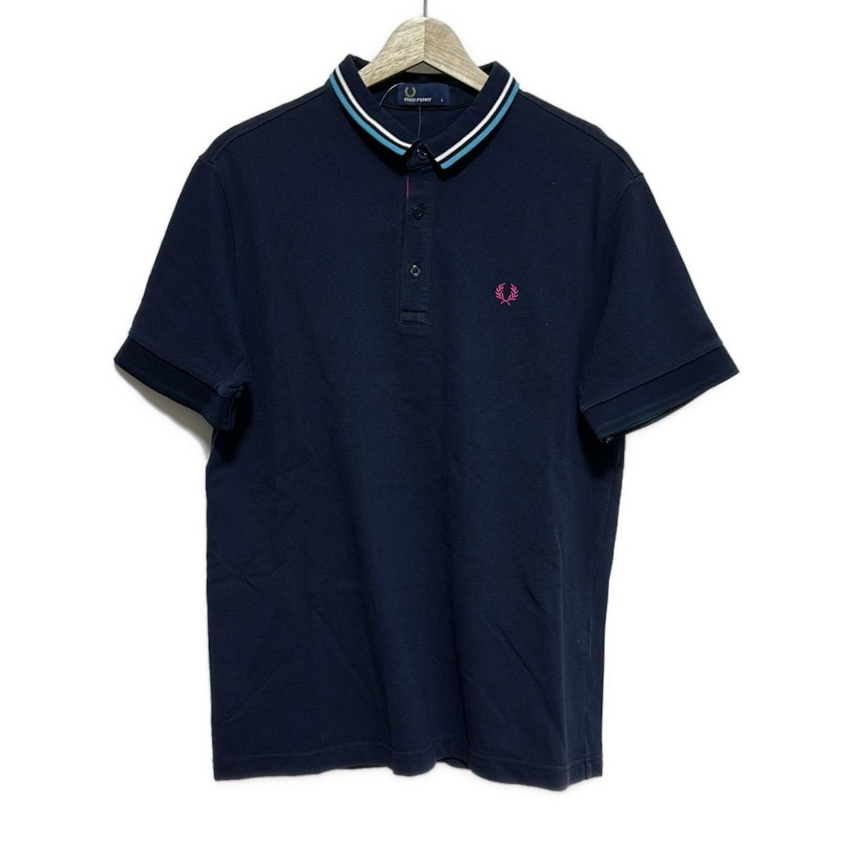 FRED PERRY ネイビー ポロシャツ Lサイズ FRED PERRY(フレッドペリー) ポロシャツ ネイビー サイズ L