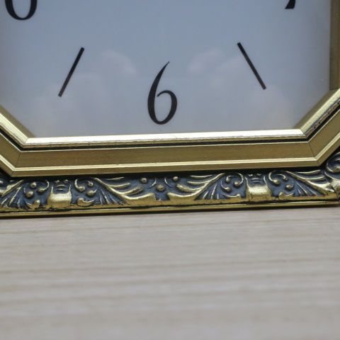 WAKO 八角形 ゴールド掛時計