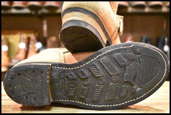  8.5 D PT 91プリント 96年 レッドウィング 8268 スエード エンジニア タン ラフアウト スチールトゥ ブーツ redwing FI 467 エンジニアブーツ ブーツ 革靴