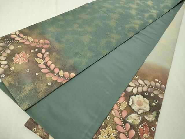 作家もの　銀通し　辻ヶ花模様　袋帯　着物　104a p 作家もの 銀通し 辻ヶ花模様 袋帯 着物 104a p