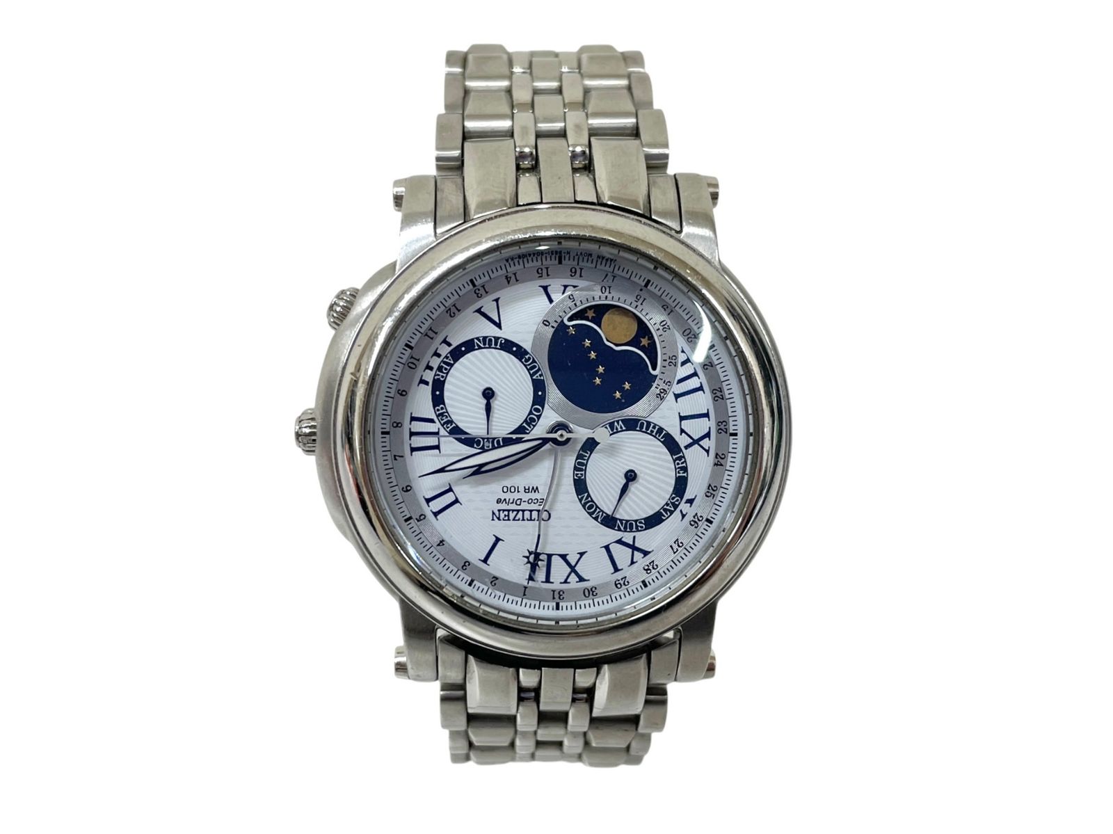 CITIZEN (シチズン) エコドライブ 腕時計 ムーンフェイズ ソーラー 8651 シルバー メンズ/045