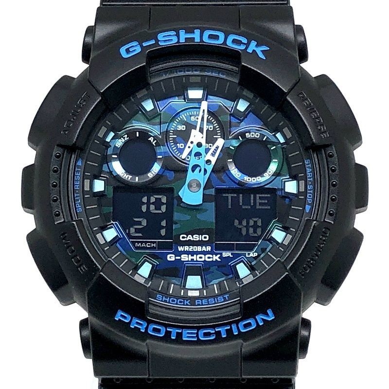 G-SHOCK ジーショック GA-100CB-1A ビッグケース アナデジ ブラック ブルー メタリック カモフラージュ 2016年1月発売