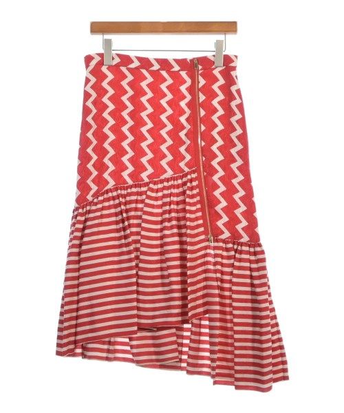 STELLA McCARTNEY ひざ丈スカート 黒x赤x白(総柄) 2318625L0016 STELLA McCARTNEY ひざ丈スカート レディース 【古着】【中古