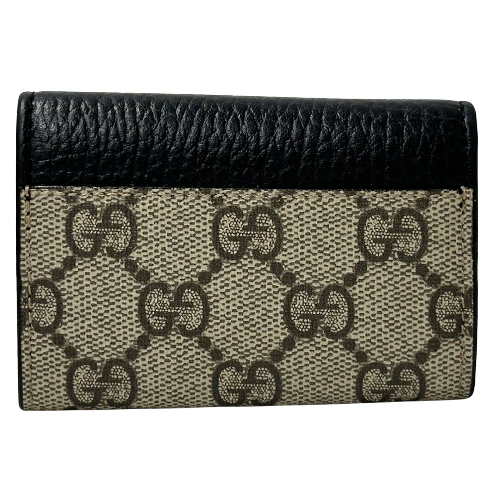 ✨極美品✨ GUCCI キーケース マーモント GGスプリーム 6連 黒 付属品 グッチ GUCCI キーケース メンズ ブランド プチマーモント GG