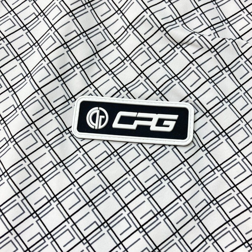 サイズ：3 CPG GOLF シーピージーゴルフ  フード付き ハーフジップ 長袖Tシャツ 総柄 ホワイト系 [240101372083] ゴルフウェア メンズ ストスト サイズ：3 CPG GOLF シーピージーゴルフ フード付き ハーフ