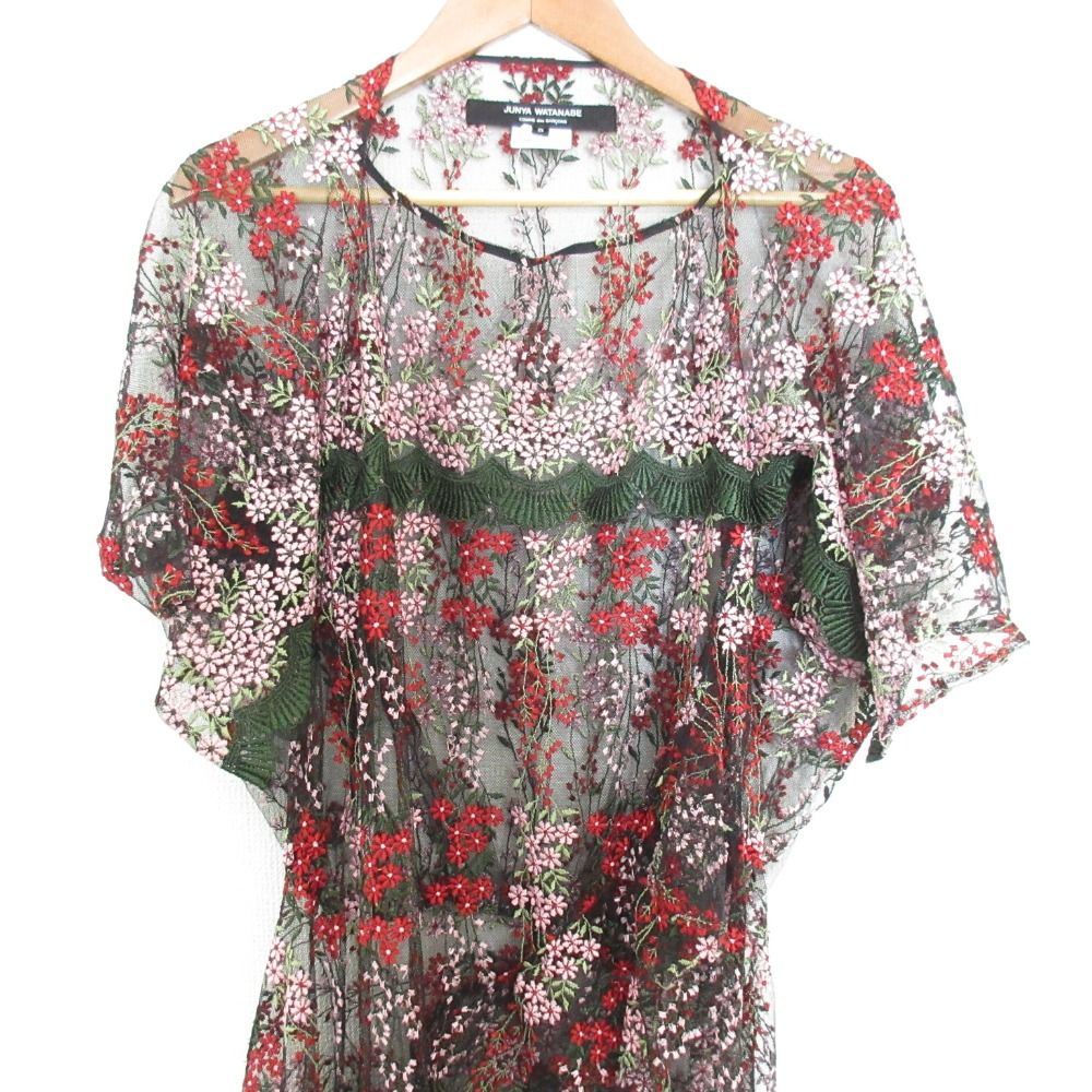 美品 ジュンヤワタナベ コムデギャルソン AD2011 フラワーエンブロイ  