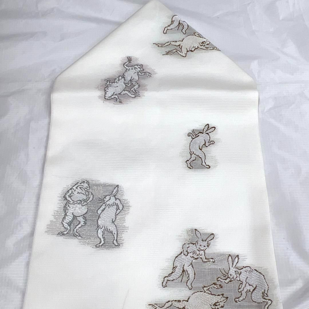 新品未着用 鳥獣戯画模様の夏用名古屋帯 絽 着物 - メルカリ 新品未着用 鳥獣戯画模様の夏用名古屋帯 絽 着物 - メルカリ