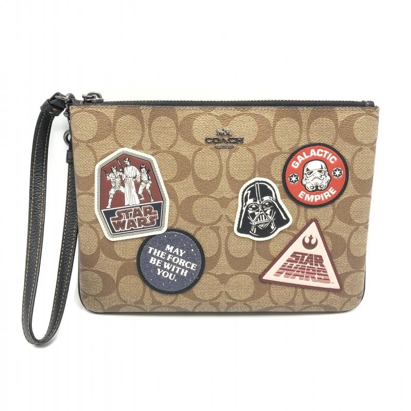 中古】COACH スターウォーズ ギャラリー ポーチ F88545 シグネチャー 
