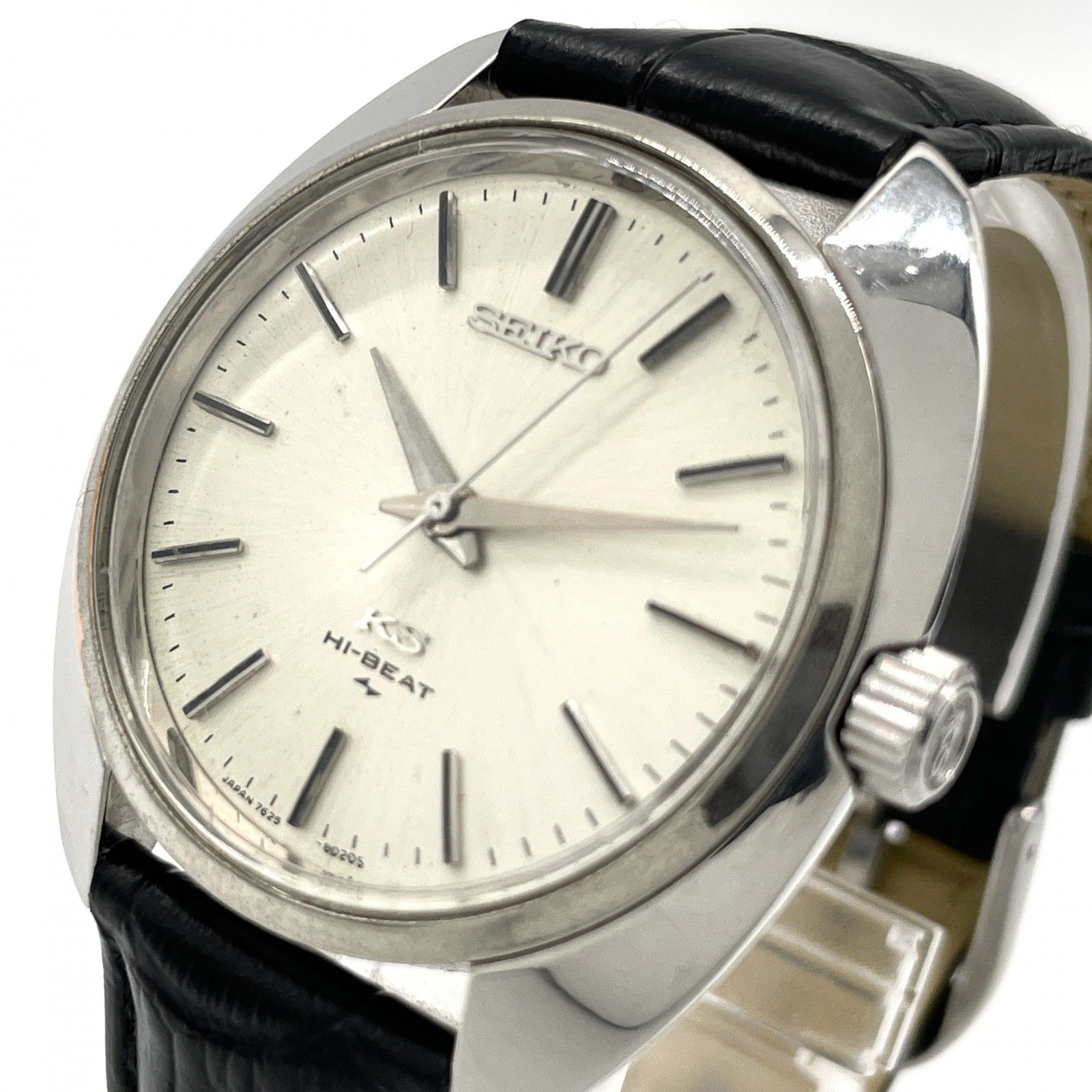SEIKO セイコー 腕時計 メンズ キングセイコー メダリオン 手巻き シルバー アナログ レザーベルト ヴィンテージ アンティーク 45キング 45-8010 G2