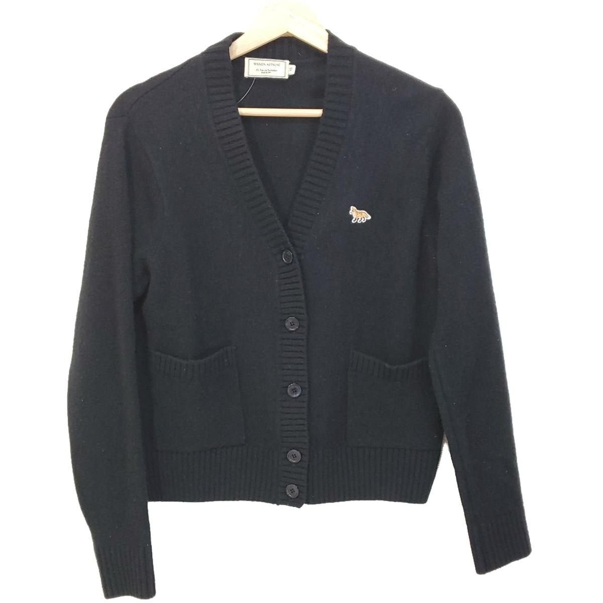 MAISON KITSUNE カーディガン XS MAISON KITSUNE メゾンキツネ Vネック カーディガン FOX HEAD