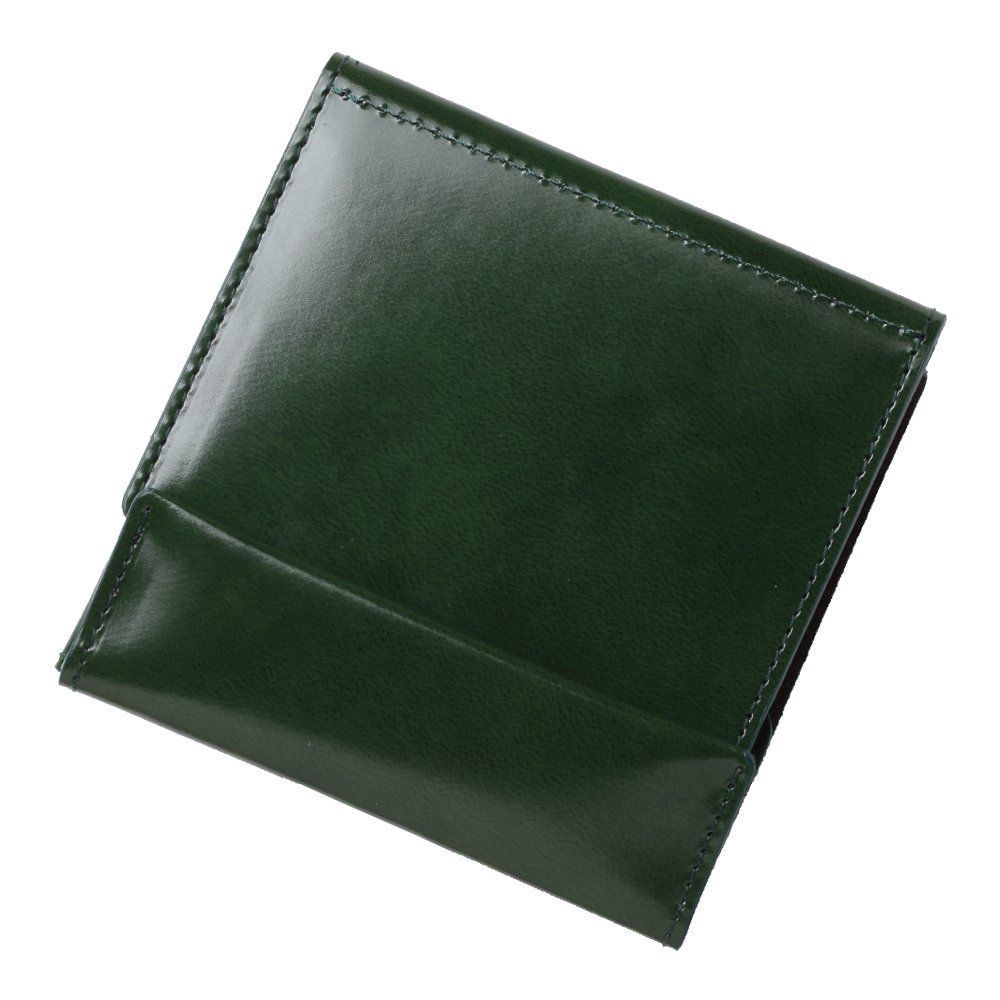 色: ダークグリーンアブラサス 薄い財布 レザー 薄型 日本製