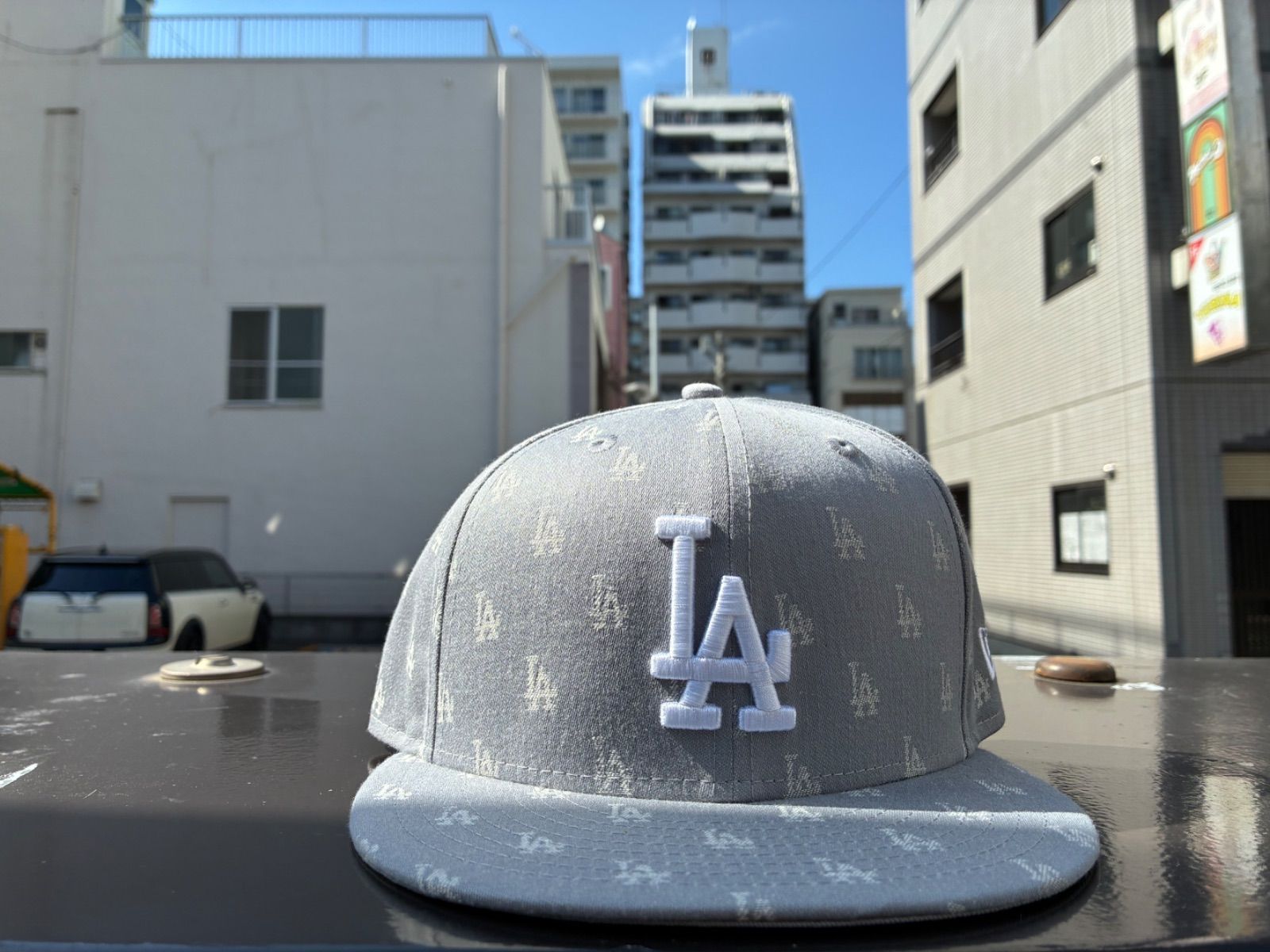NEW ERA 59FIFTY MLB Jacquard ロサンゼルス ドジャース グレー|ホワイト 7 1|2サイズ ¥6820 ＋ 送料¥550