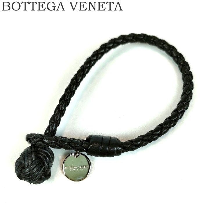 Bottega Veneta レザー 編み込み ブレスレット チャーム ○△ 良品 