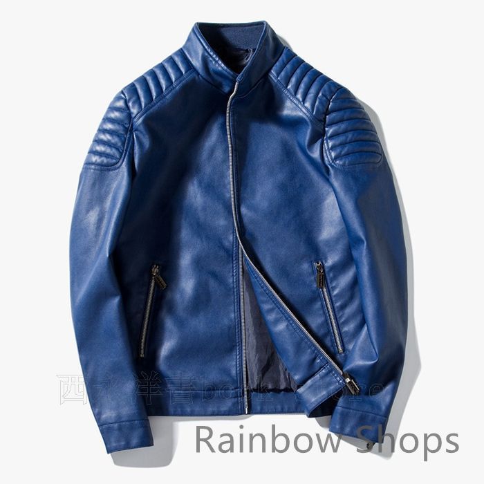 07AW RICK OWENS 襟付き レザー ジャケット ブルゾン ライダース 新品未使用】ライダースジャケット 立ち襟 レザージャケット